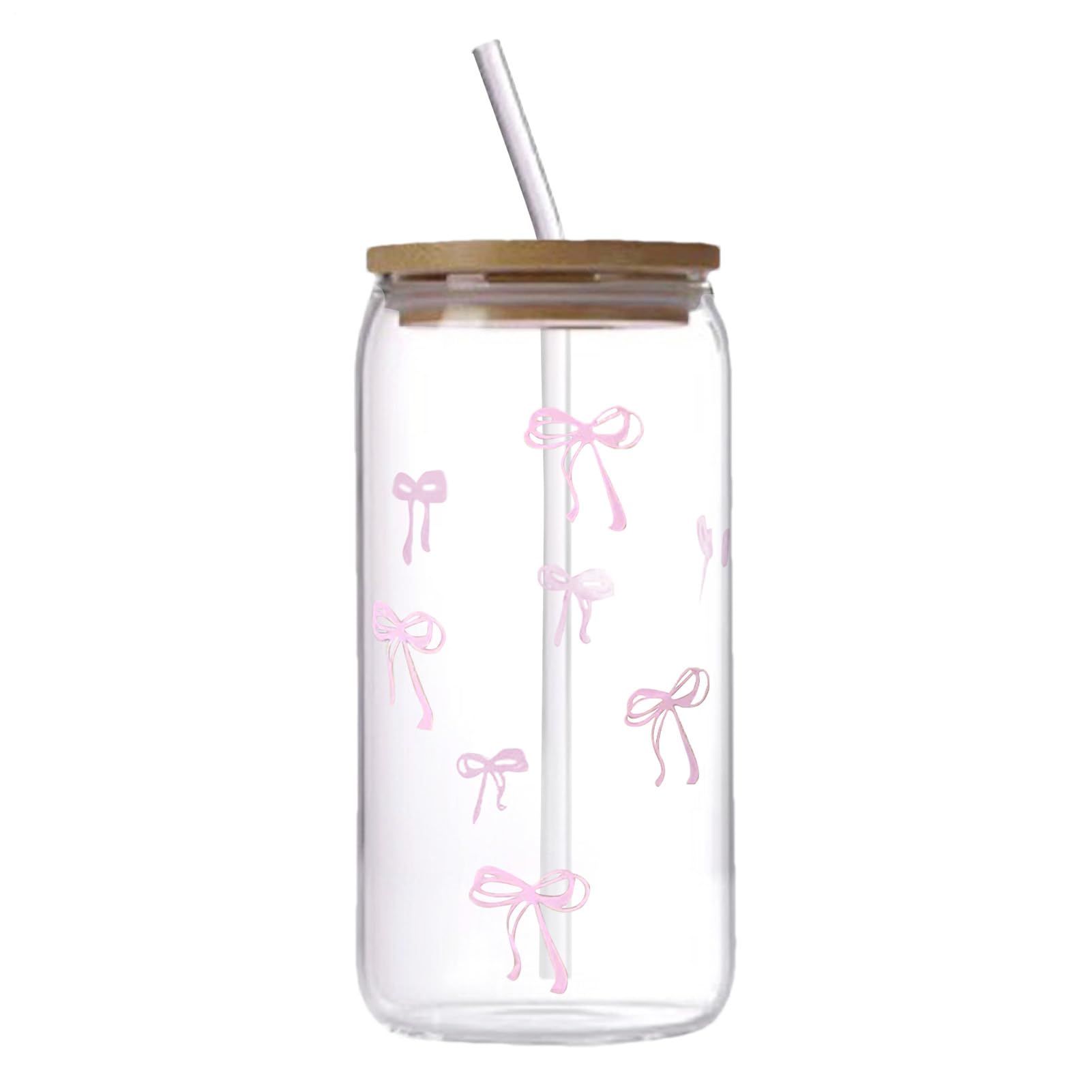 Gobelet en verre anti-fuite avec paille de 500 ml pour café glacé et bubble tea