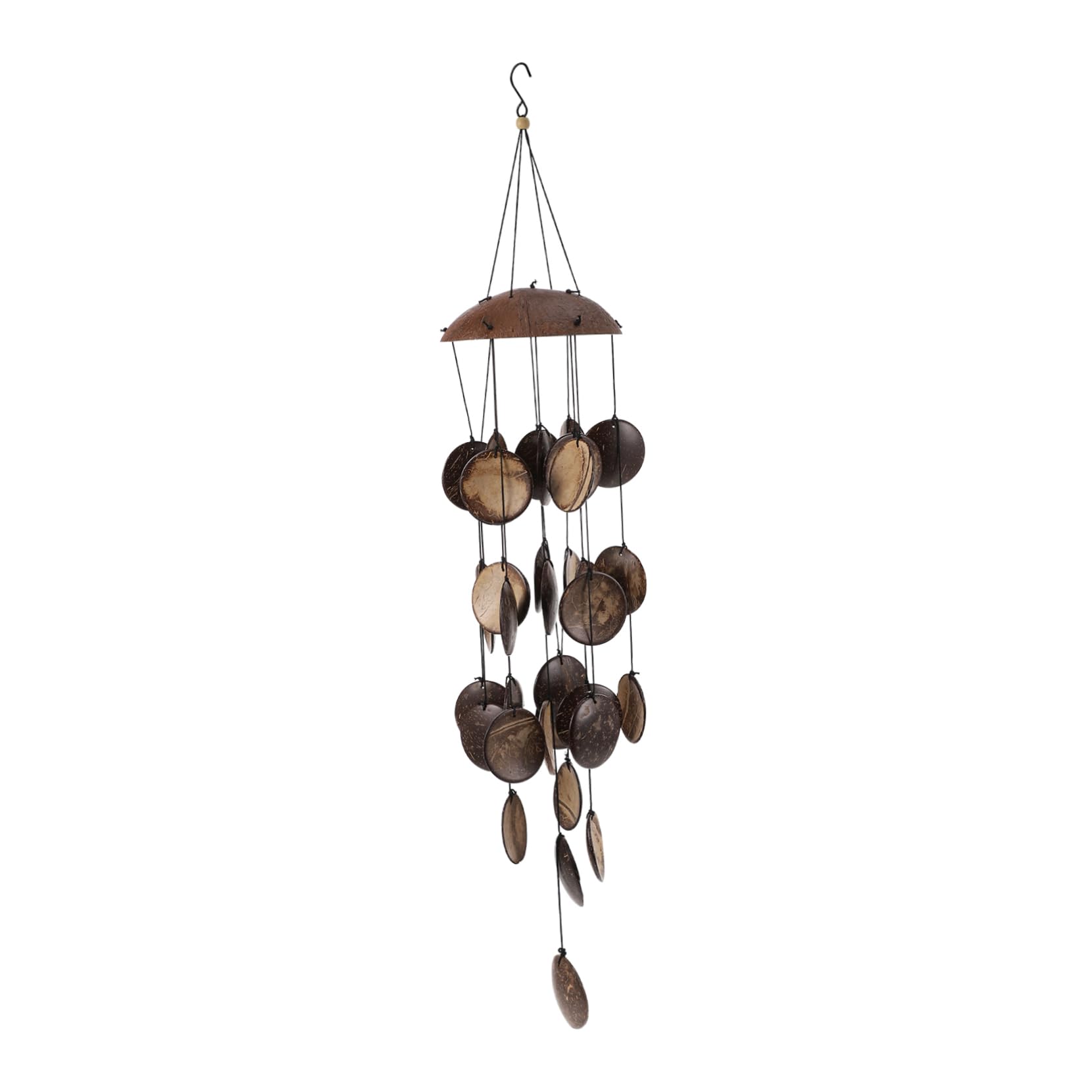 Décoration suspendue extérieur en coquille naturelle pour un jardin zen et chaleureux