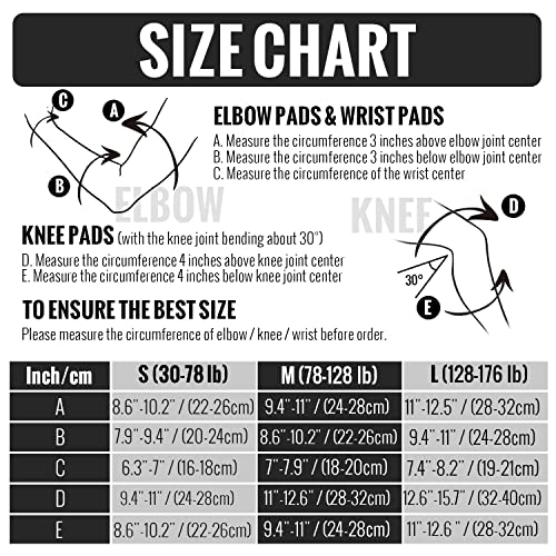 Nhh Skateboard Knee Pads Set - 6 In 1 Protective Gear Set Knee Pads Elbow Pads And Wrist Guards For Kids Youth Adults Men And Women (Black-Red, Medium) #TOP5