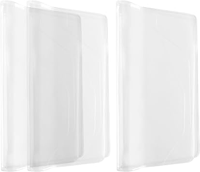 3 Pack 10 x 7 In Clear Plastic Cover for A6 Notebook, Anti Glare PVC Planner Cover Protector Compatible with Journal Weeks Planners, Transparent Notebook Protective Sleeves