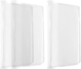 3 Pack 10 x 7 In Clear Plastic Cover for A6 Notebook, Anti Glare PVC Planner Cover Protector Compatible with Journal Weeks Planners, Transparent Notebook Protective Sleeves