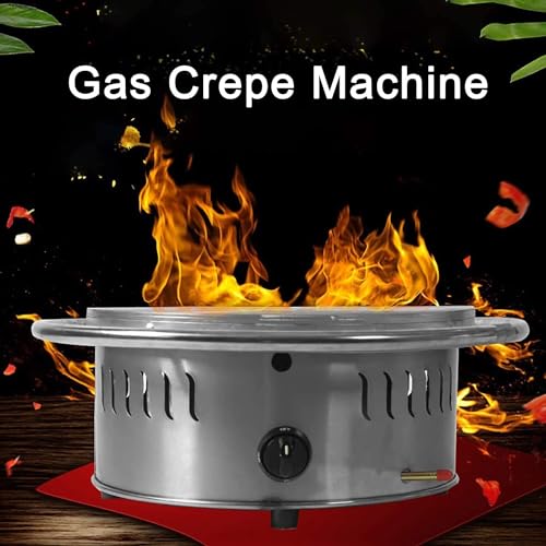 Kommerzielle Gas-Crêpe-Maschine, 360° Drehbare Professionelle Pfannkuchenpfanne Aus Edelstahl, 16-Zoll-Pfannkuchenpfanne Mit Teigverteiler Und Spatel – Bild 3
