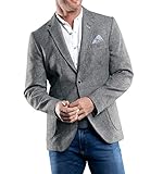 herren sakko grau kariert Schwarz weiss Optik engbers Herren Freizeit-Sakko Regular, 29105, Grau in Größe 24