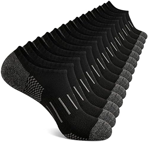 Heatuff No Show Socks Men 7 Pairs Low Cut Athletic Cushion Non Slip Breathable Socks
