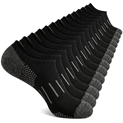Heatuff No Show Socks Men 7 Pairs Low Cut Athletic Cushion Non Slip Breathable Socks #TOP10