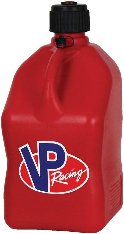 VP Racing Fuels 35160 Motorsport 5 Gallon Square Plastic Utility Jug Red w/ 14 Inch Deluxe Hose (4 Pack) : Automotive