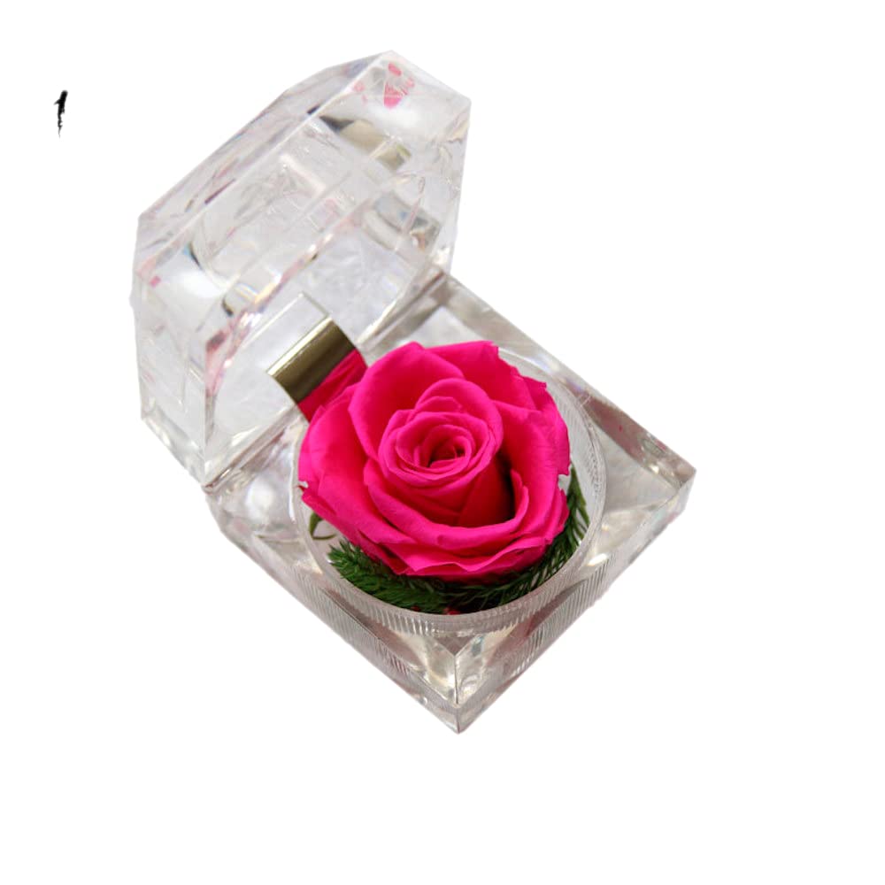 Scatola Anello Di Fidanzamento Con Fiore - Rosso, 13x7.4x2.6cm, Per Proposta E Matrimonio - Foto 8