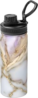 Marble Print Insulated Sports Water Bottle,Outdoor Hydration Bottle for Gym/Outdoor/Travel/Office