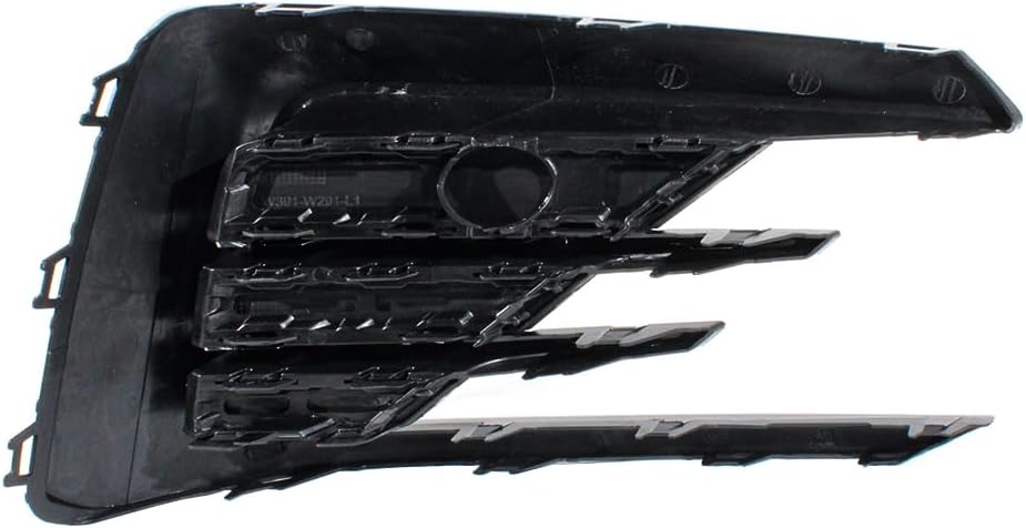 Left Driver Side Front Bumper Fog Lights Lamp Frame Cover Fit for 2016 2017 2018 2019 Volkswagen VW Passat R-LINE RLINE, Black, 561854661J - Image 3