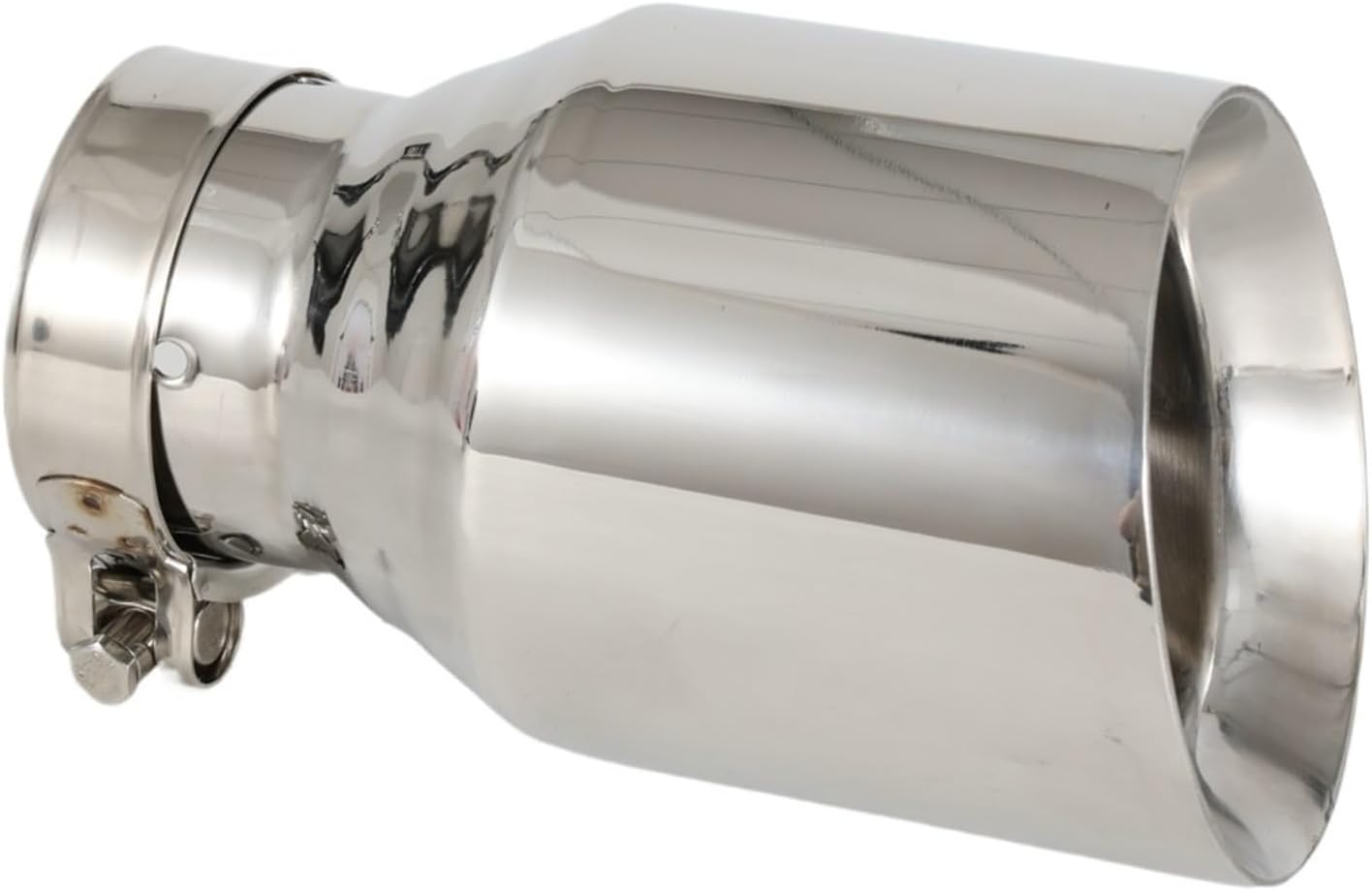 1PCS インレット (63mm) アウトレット (89mm) ステンレススチール ユニバーサルエキゾーストチップ/マフラーチップ