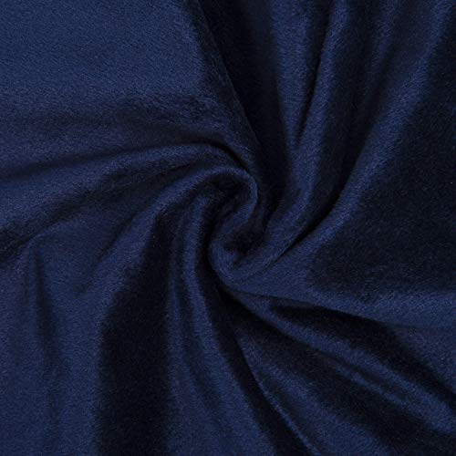 Image of Amazon Brand - Umi 2 Mtr Multi Purpose Velvet Fabric Cloth for Decoration, Trousseau Packing, Party Hall, Bouquet, Gift Packing, Decor, Pooja Room (2 Mtr, Blue), Solid