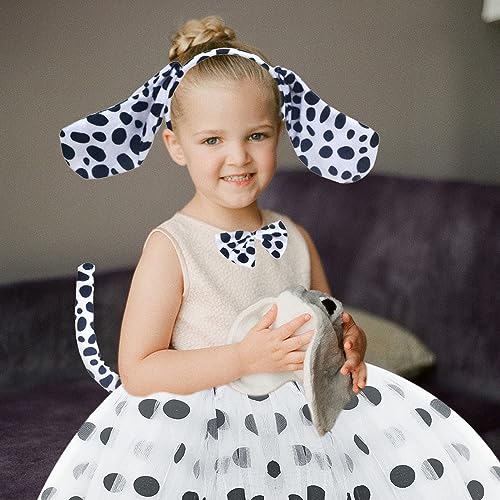 Miniatura 3 de Skhaovs Disfraz De Perro, Juego De Disfraces De Perro, Set De Accesorios Para Disfraz De Perro, Kit De Disfraces De Animales, Para Carnaval Fiesta Temática Halloween Cumpleaños Navidad Blanco