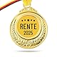 Scinzene Rente Geschenk Medaille mit Gravur - Ruhestand Geschenk für Rentner, Pension Geschenk mit Aufbewahrungsbox, Abschiedsgeschenk Kollegen für Rentenfeier und Pensionierung