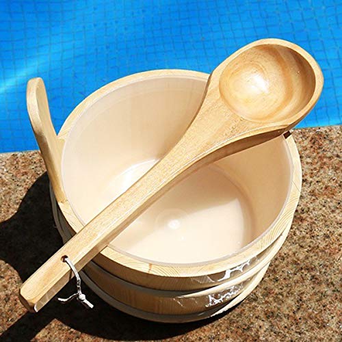 Unitrox Sauna Wooden Bucket And Ladle Kit,Uwecan Sauna Accessories With Liner For Sauna & Spa - Made Of Premium Finland Pinewood(Pinus Silvestris) - 6L #TOP4