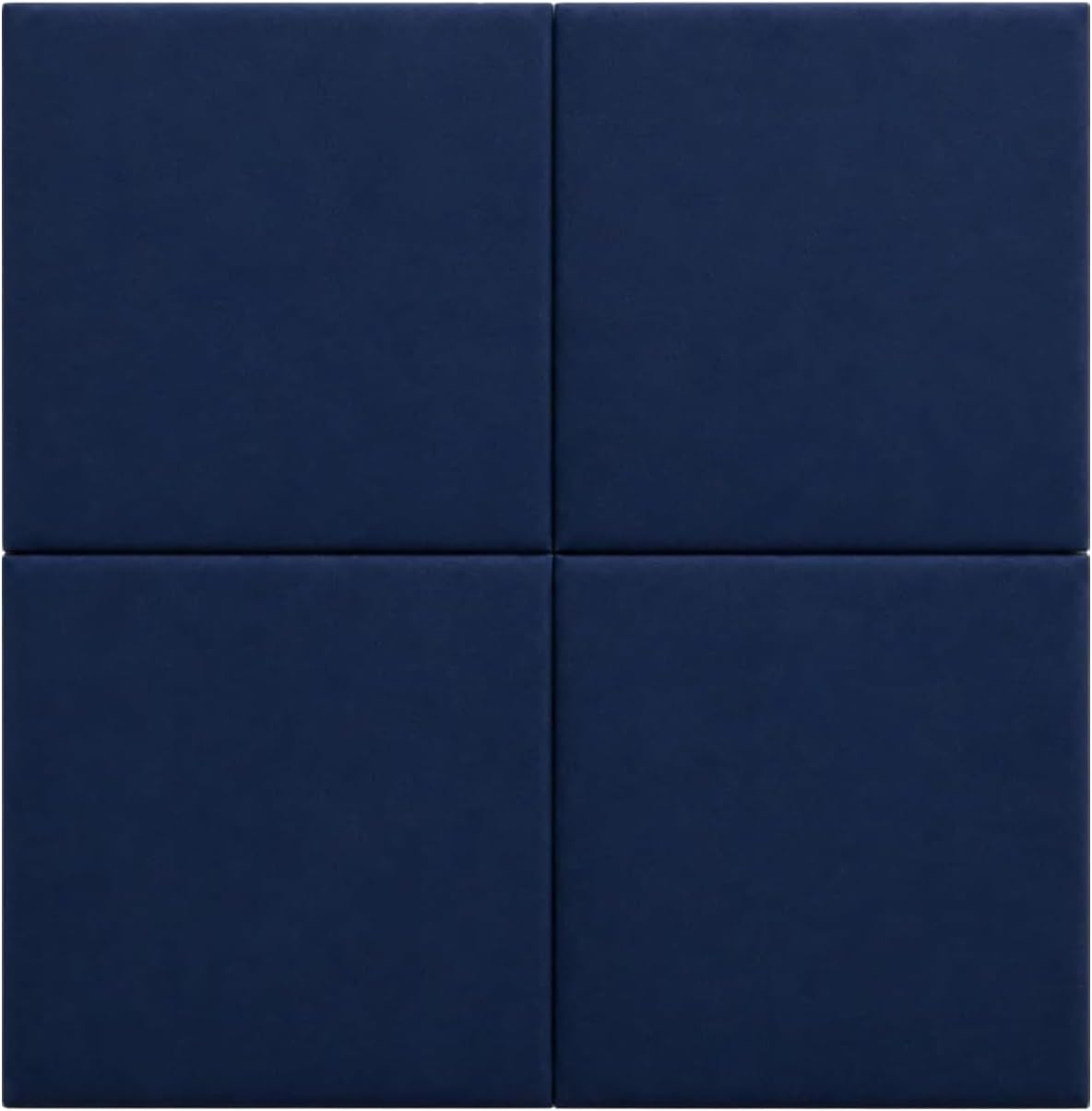 VelloraPanels Acoustic Slat Wood Wall Panels 4 Pack 23.62" x 23.62", Decorative Sound Absorbing Wall Panel Set Upholstered Blue, 15.5 Sq Ft Coverage, DIY Wall Panels for Home, Office