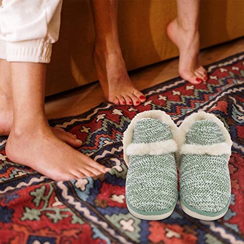 Vaguelly 1pair Couple Warm Cotton Shoes Thickened Household Slippers for Women Soft Breathable and Sweat-absorbing Comfortable Indoor Floor Shoes Cozy Touch for Home Use4