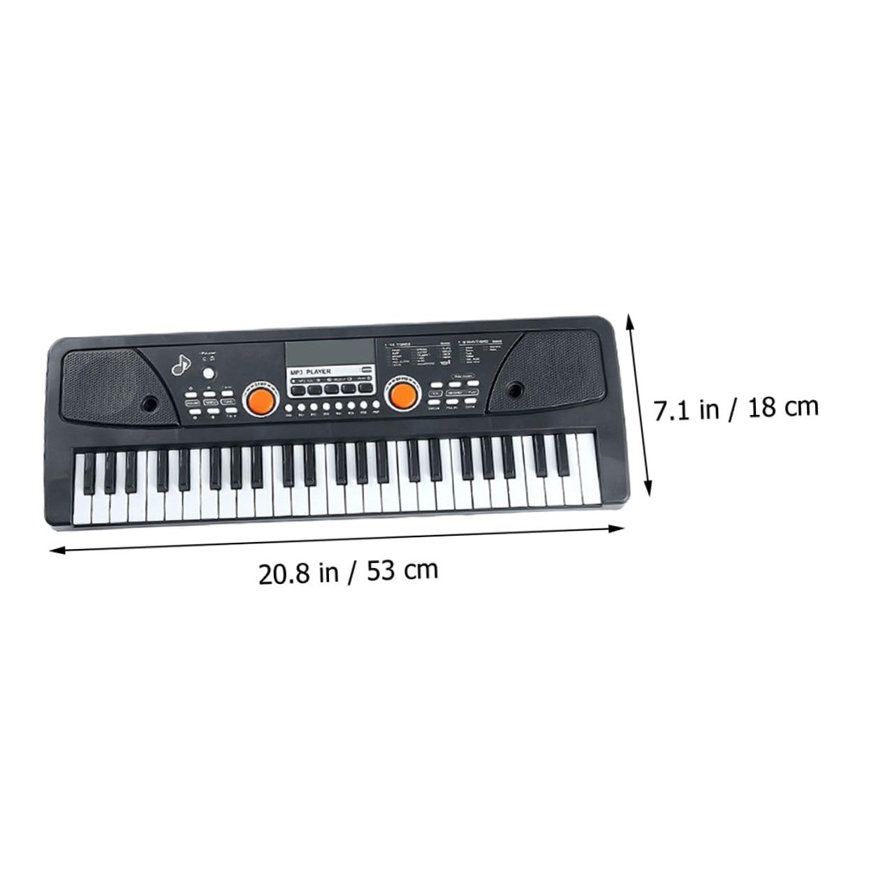 Pianola Elettrica per Ragazzo Ragazza 49 Tasti in Plastica, Giocattolo Musicale Multifunzione Microfono, per Apprendimento e Divertimento a Natale o Compleanno