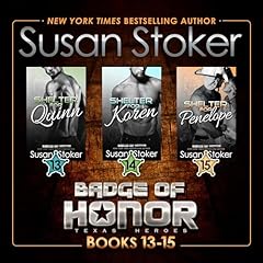 Badge of Honor: Texas Heroes Box Set 4: Books 13-15 Audiolibro Por Susan Stoker arte de portada
