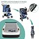 YITAHOME Hundewagen Haustiere Buggy bis 15kg, Hundebuggy mit Netzfenstern & Getränkehalter & Ablagekorb, Katzenbuggy für Hunde Katzen (Blau)