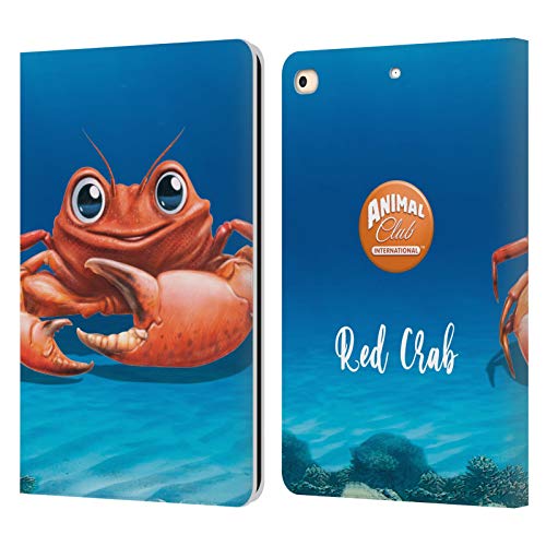 Étui Crabe Animal Club International pour iPad 9.7 2017 2018 housse portefeuille cuir