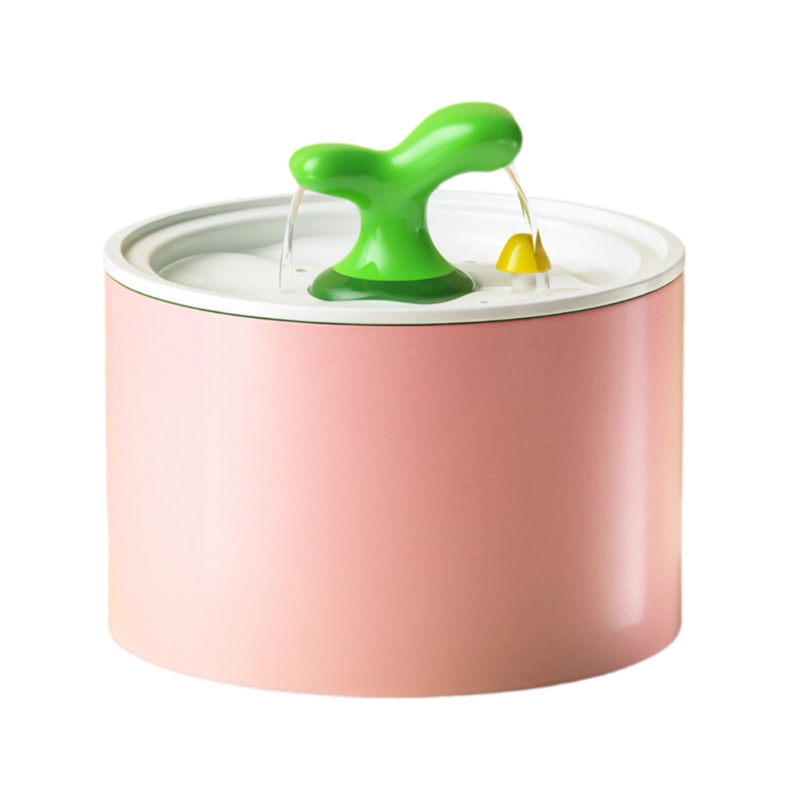 Fuente de cerámica para gatos con filtración de 5 etapas, dispensador de agua de 50 onzas para perros y gatos pequeños, cuenco automático silencioso con diseño de brote de árbol