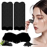 Blackhead Remover Strips,80 Pcs Charcoa Pore Strips Deep Cleansing Nose Strip Blackhead Face Blackhead Remover Suitable for All Skin Types Effective for Men and Women(Black)