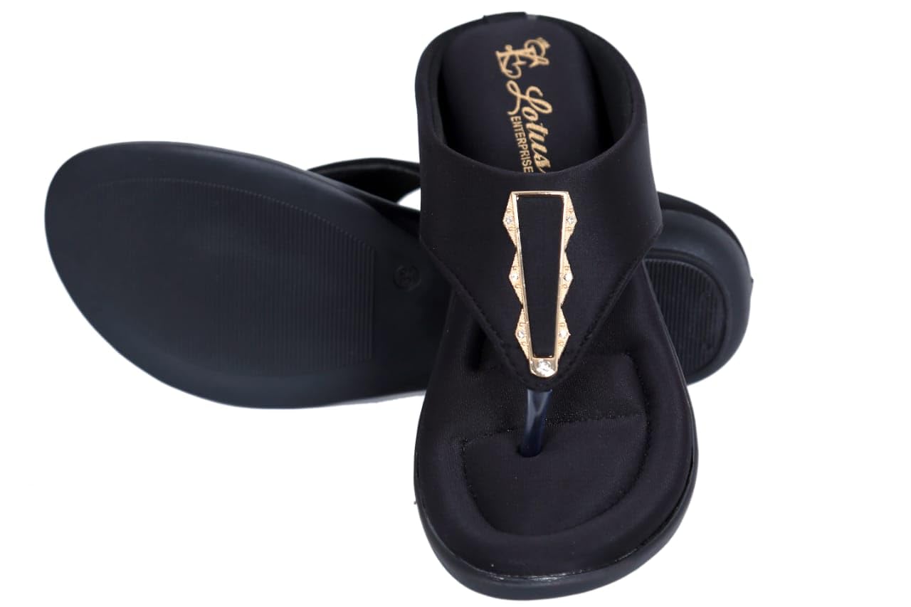 Extra Soft Women Orthopedic Dr Slippers | Doctor Chappal for Women- Black -8 (B0D1KN5Q73) Amazon Price History, Amazon Price Tracker