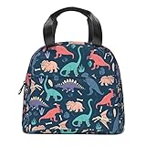 Giwawa Dinosaur Lunch Bag Reusable Lunch Box for Boys Kids School Picnic Lunch Handbag Container Ins