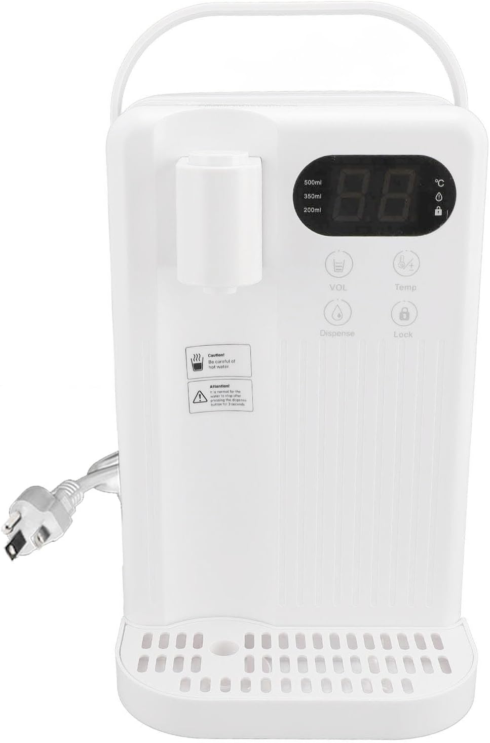 LICAEVEY Instant Hot Water Dispenser with Child Lock - Adjustable 12 Temperature Fast Heating Boiler & Warmer, Antislip 3L Table Top Water Dispenser (US Plug 110V)