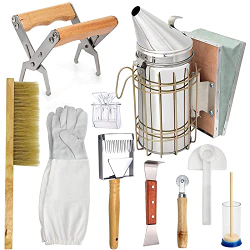 Kit De Herramientas De Miel De Apicultura Kit De Inicio De Apicultura Juego De 10 Suministros De Equipo De Apicultura Cover
