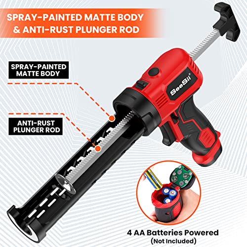 image for Cordless Caulking Gun, SeeSii Electric Sausage/Cartridge Dual-use Caul