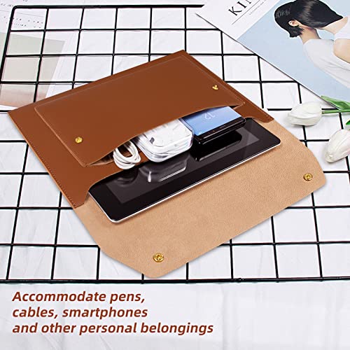 9-11 Inch Tablet Sleeve Case, Fits Ipad 10.2 2021-2019, Ipad Pro 11 2021-2018, Ipad Air 10.9 2020-2022, Surface Go 3/2/1, Protective Bag Carrying Case With Pocket, Brown #TOP3