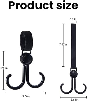 Car Headrest Hook, 4 Pack Seat Hangers Storage Organizer for Purse Coat Handbag Grocery Bags, 2 in 1 Dual Hooks Hanger, Universal Strong Backseat Holder Hooks Car Interior Accessories