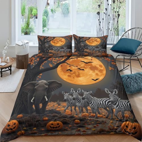 Parure de lit Halloween impression 3D haut de gamme en microfibre douce - 4
