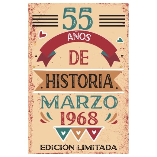 55 Años De Historia Marzo 1968: Libro de visitas, cuaderno, 110 páginas de felicitaciones, idea de regalo, regalo Para la esposa, novia, mujer, La madre