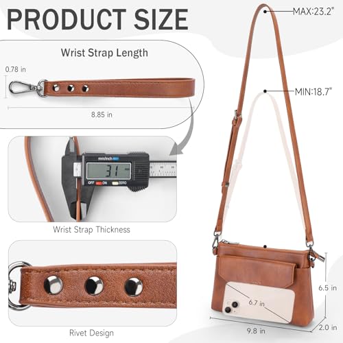 APHISON RFID Wristlet Wallets Clutch Purses For Women, Cell Phone Wallet Purse Shoulder Crossbody Bag with Card Holder3