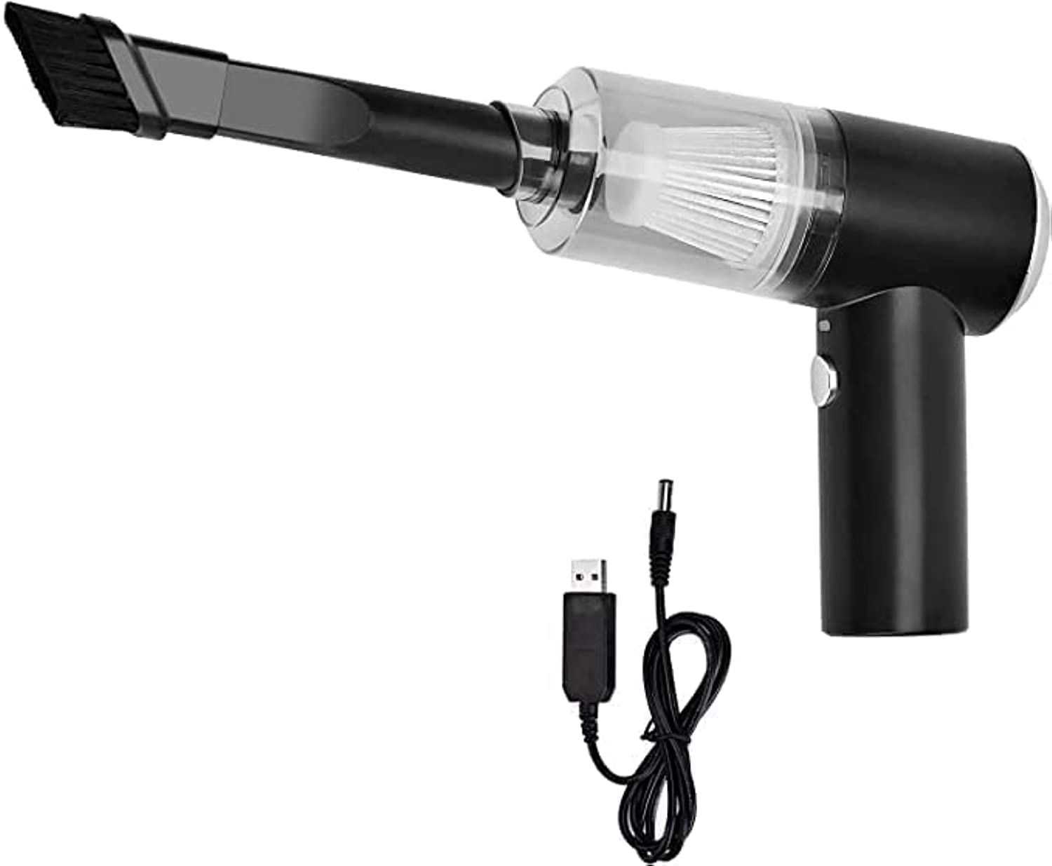 Eagle Enterprise Vacuum Cleaner 120W High-Power Handheld Wireless 2 in 1 Vacuum Cleaner Dust Collection/Lighting Car Pet Hair Vacuum with Powerful Cyclonic Dual-use Portable USB Rechargeable (Black)
