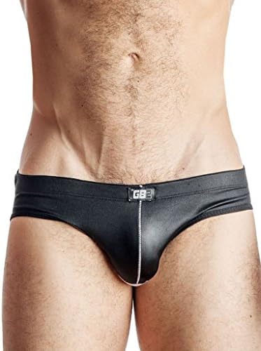 GBGB Mens Hogo Jock Brief Underwear Athletic Supporter Open Back Black/White Net