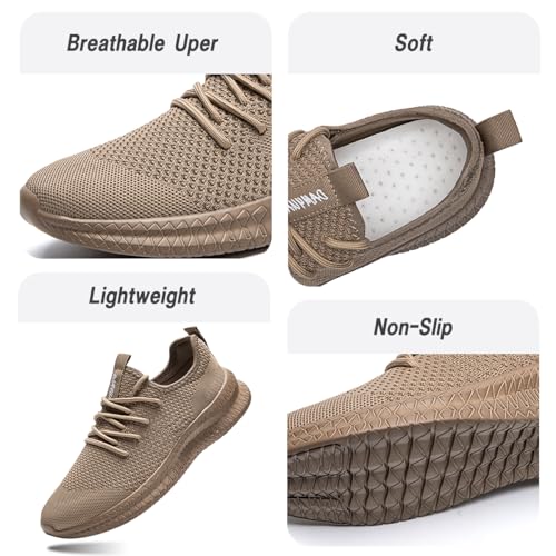 Image of Men Non-Slip Work Shoes Tennis Gym Sneakers Breathable Slip Resistant Lightweight and Comfortable for All-Day Wear Sports and Walking