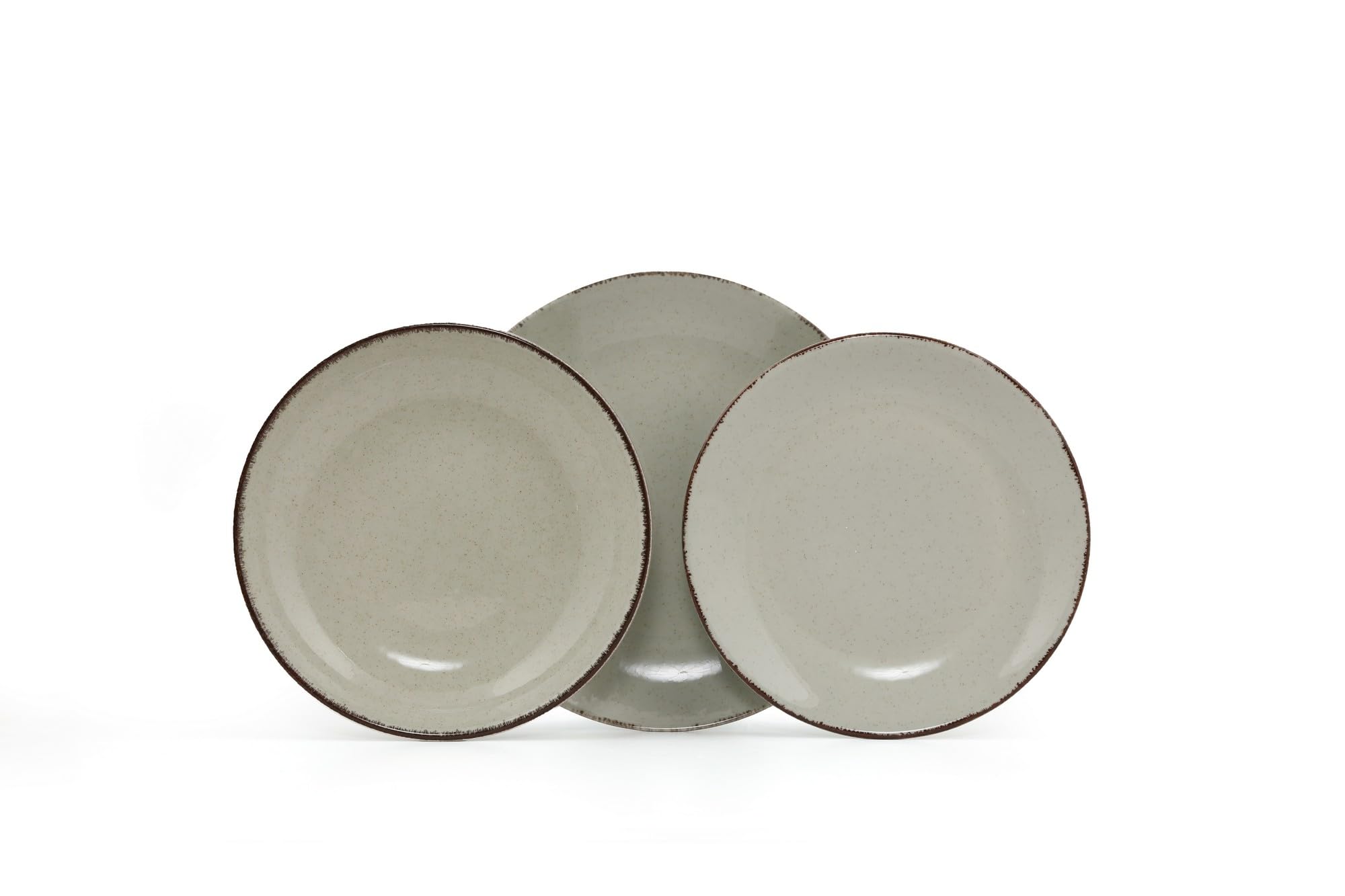 Elegant Set da Pranzo 18 Pezzi, 100% Porcellana, Verde | Include Piatti di Servizio (6), Piatti da Pranzo (6), Piatti da Dessert (6) | Adatto per Lavastoviglie e Microonde