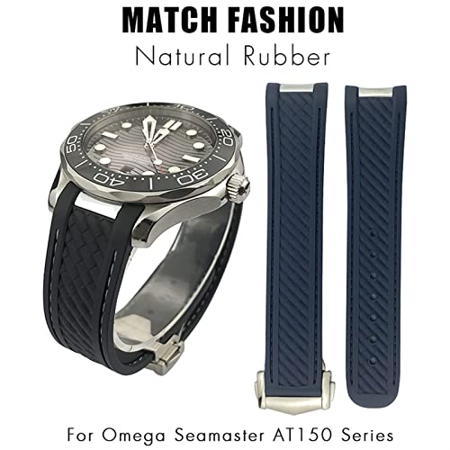 Bracelets de montre en caoutchouc silicone 20mm Seamaster AT150 - 2