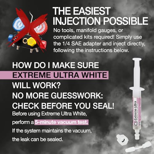 EXTREME WHITE ULTRA, Dichtmittel für Kälteanlagen Mit R600 - R290 (ADAPTER 1/4 SAE)