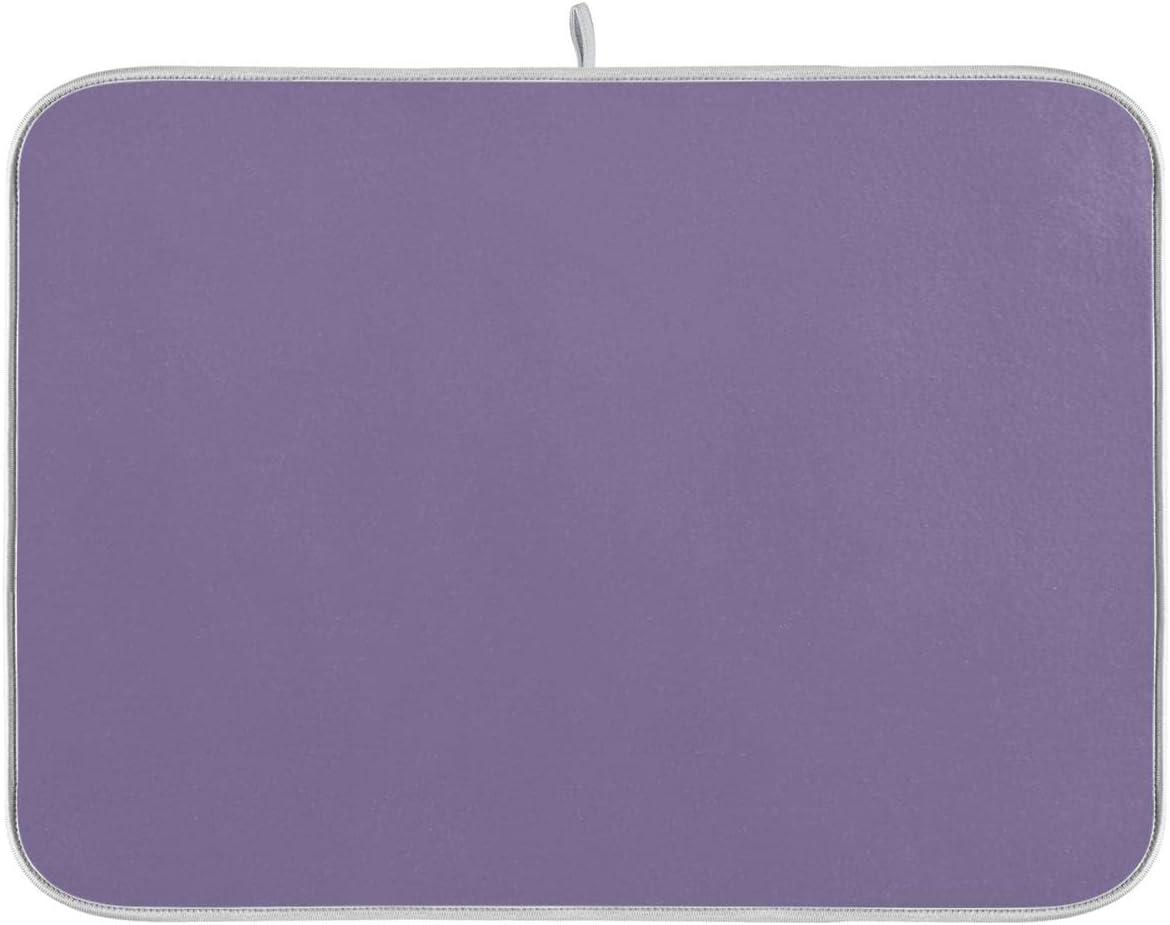 Grayish Purple Absorbent Kitchen Mat St Patricks Day Dish Drying Mat 18 x 24 Kitchen Dish Drainer Mat Dish Drainer Mat for Kitchen Counter Dish Mat