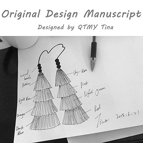 Qtmy Colorful Tassel Bag Charm For Women,Layered Tassel Keychain Keyring Purse Handbag Decor Pendant (1) #TOP1