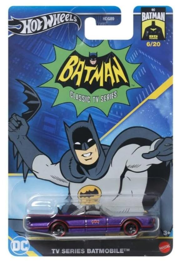 Hot WheelsBatman 85 Years 1:64 Scale Premium Pop Culture 2024 Mix (6/20 Classic TV Series)