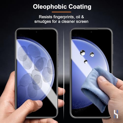 Image of Tempered Glass for Samsung Galaxy S24 FE | M56 | F56 (6.7 Inch) Military Grade 9H Screen Guard, Anti-Scratch, Shatterproof, Edge-to-Edge Full Coverage - Black Border