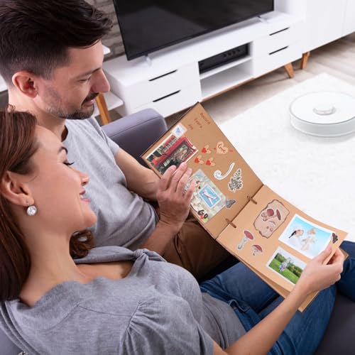 Pulaisen EMBOSSED OUR ADVENTURE BOOK Our Adventure Book Scrapbook Photo Book Embossed Lettering Retro Style Up Movie Anniversarys Scrapbook Album thumb #5