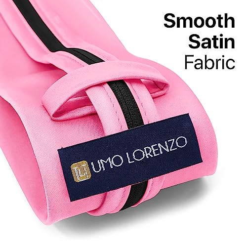 Image of boxed-gifts Umo Lorenzo Mens Zipper Ties Solid Color Pre Tied Polyester Neckties for Men and Women