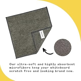 Remooble Microfiber Cleaning Cloth, Streak Free Whiteboard Cleaning Rags, Dry Erase Microfiber Towels, Pack of 12, Size 10 x 10 inch (25 x 25cm)