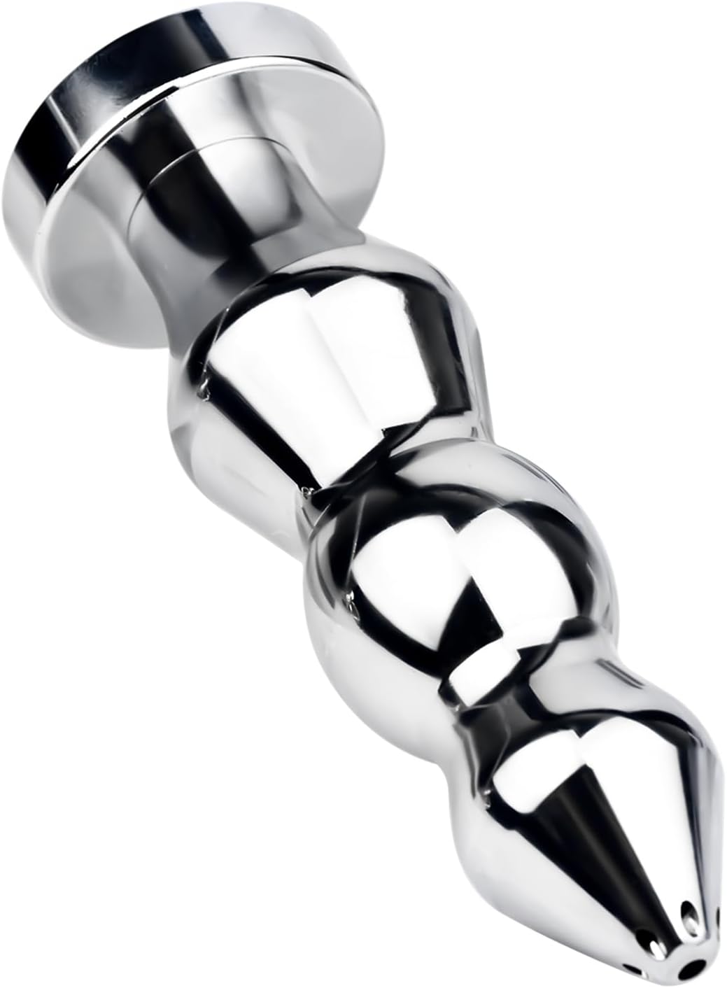 Male Stainless Steel Chastity Cage with Urethral Tube Metal Anal Beads Plug - Metal Chastity Device Cock Cage Butt Plug Bondage Penis Lock Device Adult Men Sex Toy (50MM Ring)